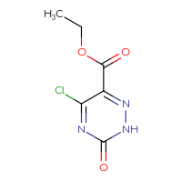 Chemical structure of ethyl 5-chloro-3-oxo-2,3-dihydro-1,2,4-triazine-6-carboxylate - CSSB20621673209