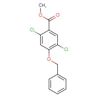Chemical structure of methyl 4-(benzyloxy)-2,5-dichlorobenzoate - CSSB14922651181