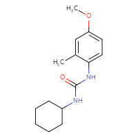 Chemical structure of 1-cyclohexyl-3-(4-methoxy-2-methylphenyl)urea - CSSB00042340507
