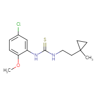 Chemical structure of 1-(5-chloro-2-methoxyphenyl)-3-[2-(1-methylcyclopropyl)ethyl]thiourea - CSSB02020095723