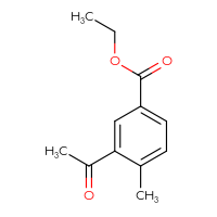 Chemical structure of ethyl 3-acetyl-4-methylbenzoate - CSSB00027978717