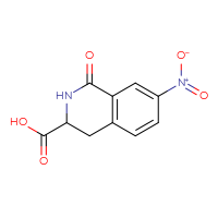 Chemical structure of 7-nitro-1-oxo-1,2,3,4-tetrahydroisoquinoline-3-carboxylic acid - CSSB20504682907