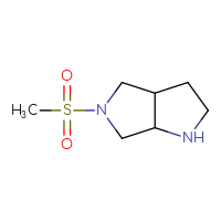 Chemical structure of 5-methanesulfonyl-octahydropyrrolo[3,4-b]pyrrole - CSSB00028440088