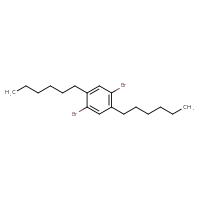 Chemical structure of 1,4-dibromo-2,5-dihexylbenzene - CSSB00020626963