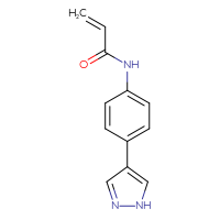 Chemical structure of N-[4-(1H-pyrazol-4-yl)phenyl]prop-2-enamide - CSSB00159272076