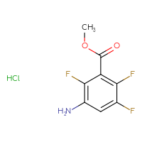Chemical structure of methyl 3-amino-2,5,6-trifluorobenzoate hydrochloride - CSSB20620696068