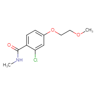 Chemical structure of 2-chloro-4-(2-methoxyethoxy)-N-methylbenzamide - CSSB01994423380