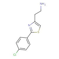 Chemical structure of 2-[2-(4-chlorophenyl)-1,3-thiazol-4-yl]ethan-1-amine - CSSB00000693795