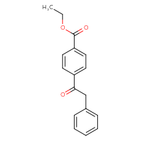 Chemical structure of ethyl 4-(2-phenylacetyl)benzoate - CSSB00020572293