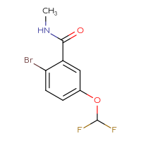 Chemical structure of 2-bromo-5-(difluoromethoxy)-N-methylbenzamide - CSSB02283620248