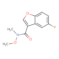 Chemical structure of 5-fluoro-N-methoxy-N-methyl-1-benzofuran-3-carboxamide - CSSB05523160134