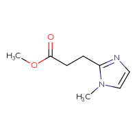 Chemical structure of methyl 3-(1-methyl-1H-imidazol-2-yl)propanoate - CSSB00012186977