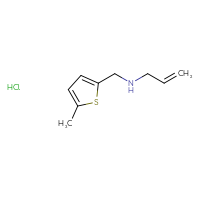 Chemical structure of [(5-methylthiophen-2-yl)methyl](prop-2-en-1-yl)amine hydrochloride - CSSB00015185266