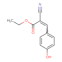 Chemical structure of ethyl 2-cyano-3-(4-hydroxyphenyl)prop-2-enoate - CSSB00000162507