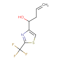 Chemical structure of 1-[2-(trifluoromethyl)-1,3-thiazol-4-yl]but-3-en-1-ol - CSSB00116835724