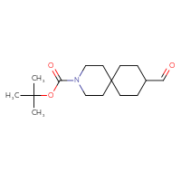 Chemical structure of tert-butyl 9-formyl-3-azaspiro[5.5]undecane-3-carboxylate - CSSB00010981170