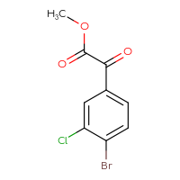 Chemical structure of methyl 2-(4-bromo-3-chlorophenyl)-2-oxoacetate - CSSB00011085639