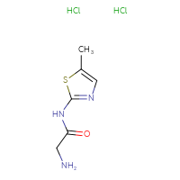 Chemical structure of 2-amino-N-(5-methyl-1,3-thiazol-2-yl)acetamide dihydrochloride - CSSB20963435191
