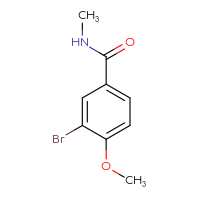 Chemical structure of 3-bromo-4-methoxy-N-methylbenzamide - CSSB00000206220