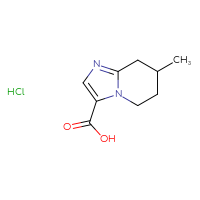 Chemical structure of 7-methyl-5H,6H,7H,8H-imidazo[1,2-a]pyridine-3-carboxylic acid hydrochloride - CSSB00160466154