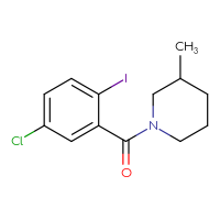 Chemical structure of 1-(5-chloro-2-iodobenzoyl)-3-methylpiperidine - CSSB00000330089