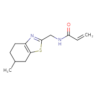 Chemical structure of N-[(6-methyl-4,5,6,7-tetrahydro-1,3-benzothiazol-2-yl)methyl]prop-2-enamide - CSSB00138547139