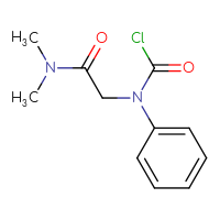Chemical structure of N-[(dimethylcarbamoyl)methyl]-N-phenylcarbamoyl chloride - CSSB15019186083