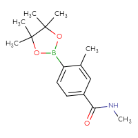 Chemical structure of N,3-dimethyl-4-(4,4,5,5-tetramethyl-1,3,2-dioxaborolan-2-yl)benzamide - CSSB00010045360