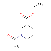 Chemical structure of ethyl 1-acetylpiperidine-3-carboxylate - CSSB00000160982