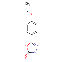 Chemical structure of 5-(4-ethoxyphenyl)-2,3-dihydro-1,3,4-oxadiazol-2-one - CSSB00000721562