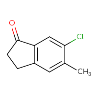 Chemical structure of 6-chloro-5-methyl-2,3-dihydro-1H-inden-1-one - CSSB00009856417