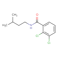 Chemical structure of 2,3-dichloro-N-(3-methylbutyl)benzamide - CSSB00054223496