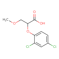 Chemical structure of 2-(2,4-dichlorophenoxy)-3-methoxypropanoic acid - CSSB00013966469