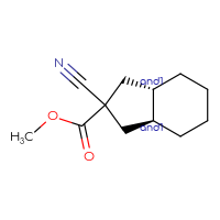 Chemical structure of rac-methyl (3aR,7aR)-2-cyano-octahydro-1H-indene-2-carboxylate - CSSB20620689149