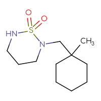 Chemical structure of 2-[(1-methylcyclohexyl)methyl]-1λ⁶,2,6-thiadiazinane-1,1-dione - CSMB02136796350