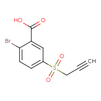Chemical structure of 2-bromo-5-(prop-2-yne-1-sulfonyl)benzoic acid - CSSB00011261129