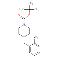 Chemical structure of tert-butyl 4-[(2-methylphenyl)methyl]piperidine-1-carboxylate - CSSB00011016587