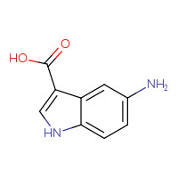 Chemical structure of 5-amino-1H-indole-3-carboxylic acid - CSSB00000081839