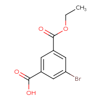 Chemical structure of 3-bromo-5-(ethoxycarbonyl)benzoic acid - CSSB00020641501