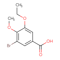 Chemical structure of 3-bromo-5-ethoxy-4-methoxybenzoic acid - CSSB00000184404