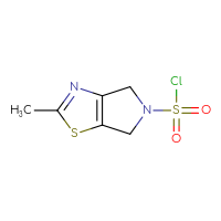Chemical structure of 2-methyl-4H,5H,6H-pyrrolo[3,4-d][1,3]thiazole-5-sulfonyl chloride - CSSB06378798551