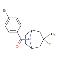 Chemical structure of 8-(4-bromobenzoyl)-3-fluoro-3-methyl-8-azabicyclo[3.2.1]octane - CSSB20475220933