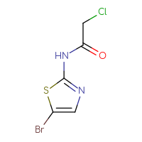 Chemical structure of N-(5-bromo-1,3-thiazol-2-yl)-2-chloroacetamide - CSSB00000183379