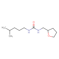 Chemical structure of 3-(4-methylpentyl)-1-[(oxolan-2-yl)methyl]urea - CSSB01993718356