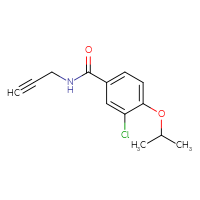 Chemical structure of 3-chloro-N-(prop-2-yn-1-yl)-4-(propan-2-yloxy)benzamide - CSSB06471705630