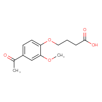 Chemical structure of 4-(4-acetyl-2-methoxyphenoxy)butanoic acid - CSSB00000639081