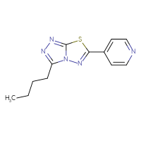 Chemical structure of 4-{3-butyl-[1,2,4]triazolo[3,4-b][1,3,4]thiadiazol-6-yl}pyridine - CSSB00121618541