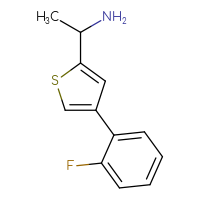 Chemical structure of 1-[4-(2-fluorophenyl)thiophen-2-yl]ethan-1-amine - CSSB02132143687