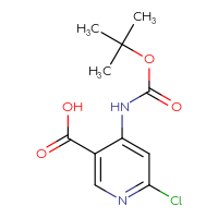 Chemical structure of 4-{[(tert-butoxy)carbonyl]amino}-6-chloropyridine-3-carboxylic acid - CSSB02125897558