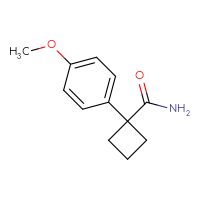 Chemical structure of 1-(4-methoxyphenyl)cyclobutane-1-carboxamide - CSSB00000058758